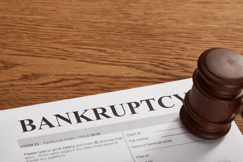 Declare bankruptcy